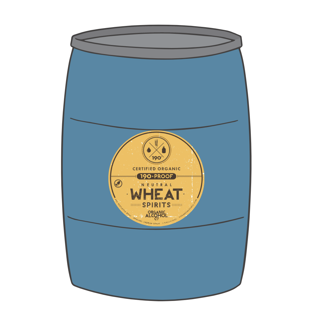 Organic Wheat Alcohol, 55Gallon (Required Federal Excise Tax INCLUDED
